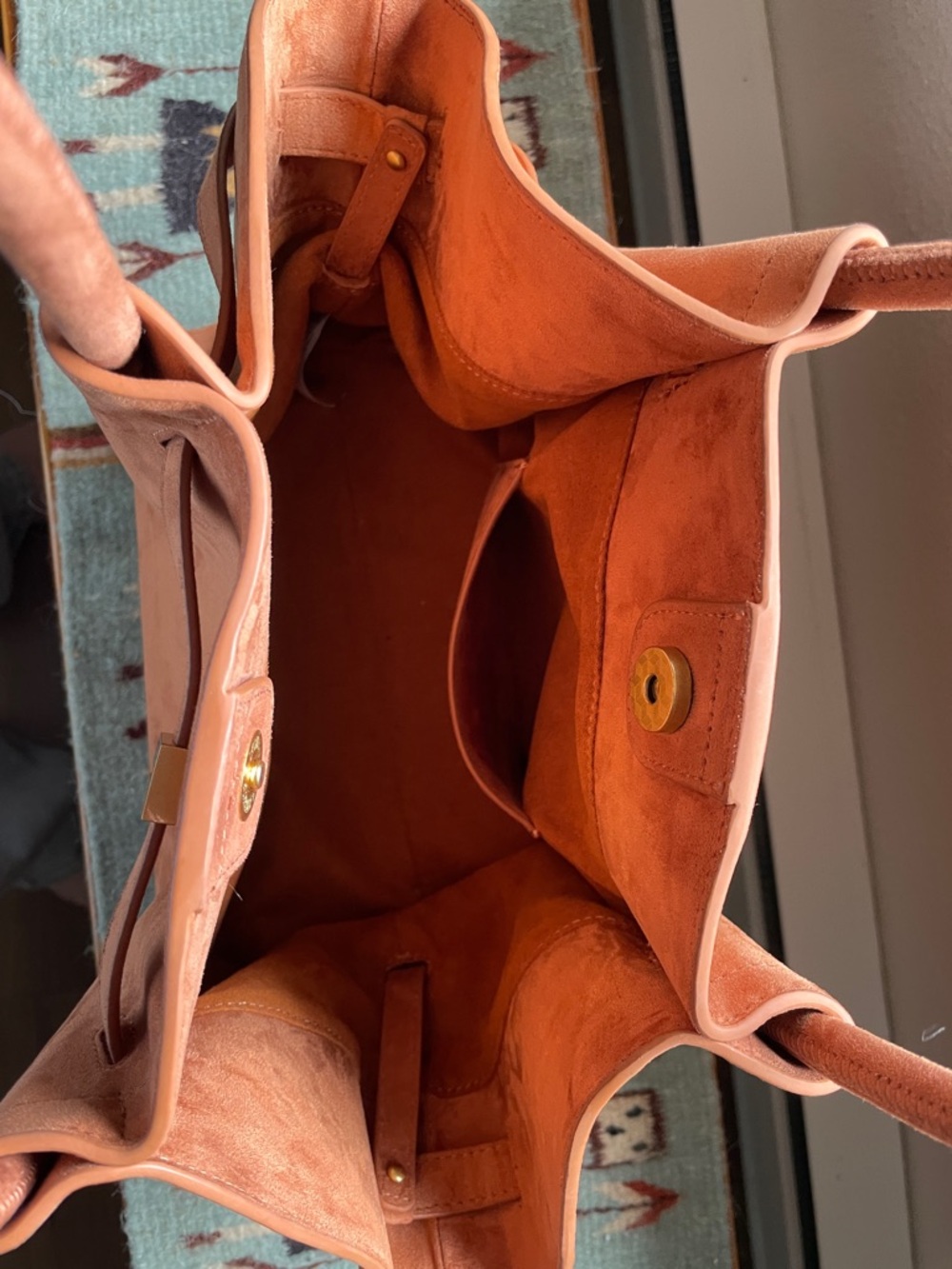 JW PEI Brown Hana Medium Faux Suede Tote Bag - Picture 4 of 7